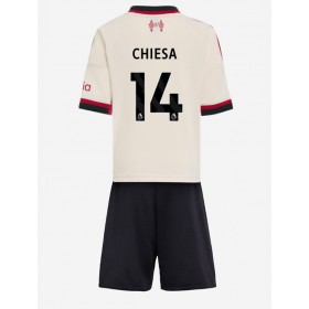 Dětské fotbalový komplet Liverpool Federico Chiesa #14 Venkovní košile 2025-26 Krátkým Rukávem